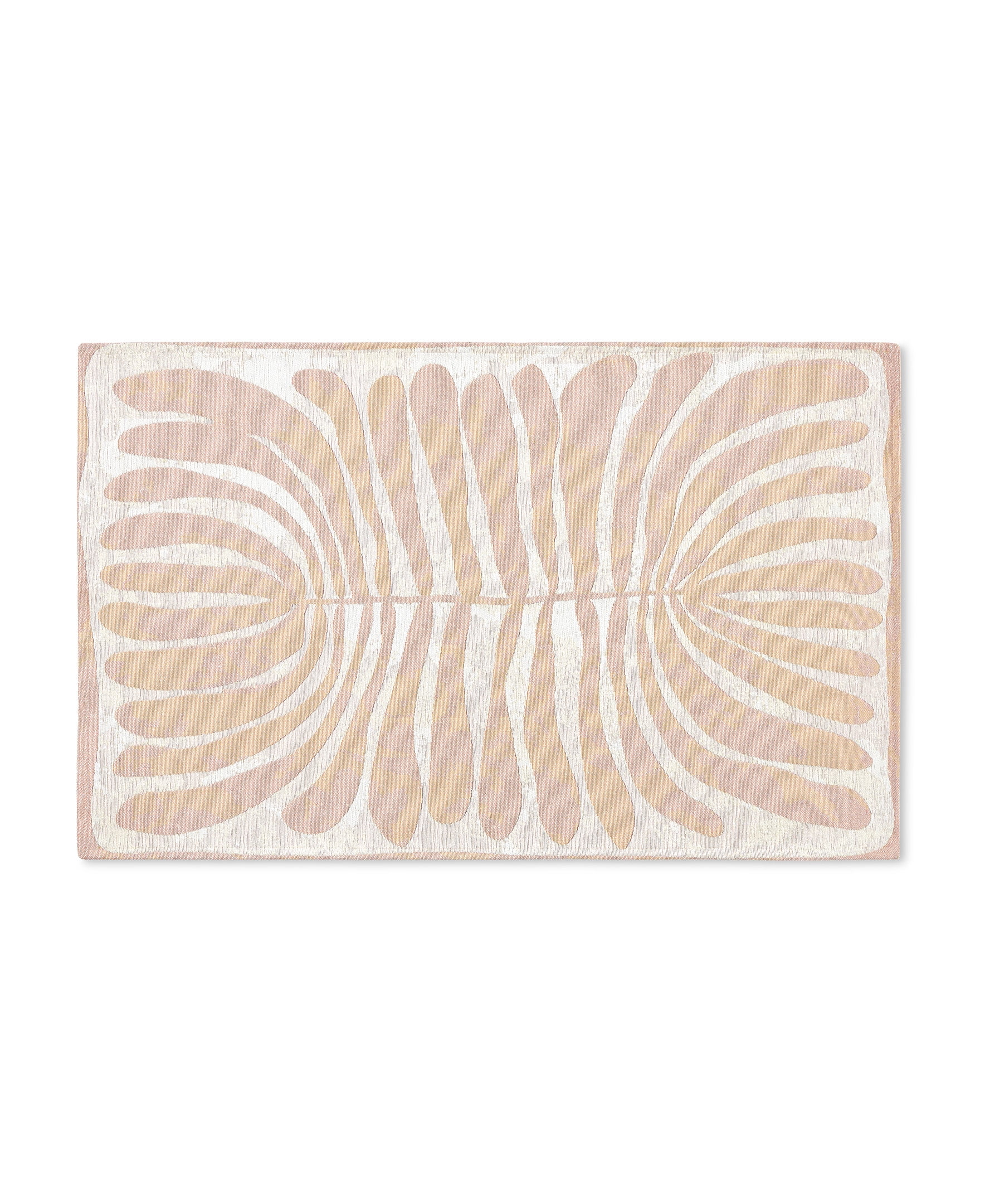 Taupe and White Rectangular Washable Cotton Rug with Non-Slip Backing