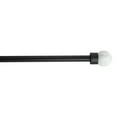 thumbnail image 1 of TOWN & COUNTRY LUXE Marbled Sphere Single Indoor Curtain Rod and Finial Set, Natural Marble Stone Look, Easy Install Wall Mount, Matte Black, Adjustable 66”-120”, 1 of 8