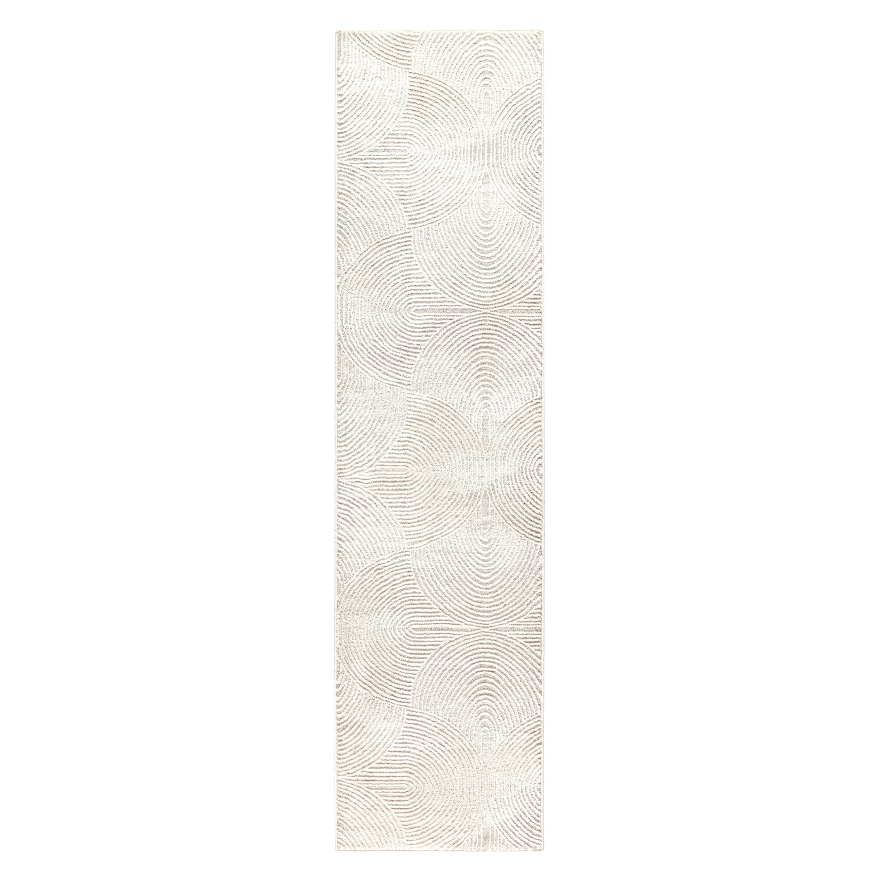 Maya Ivory High-Low Texture Rectangular Runner Rug