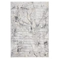 thumbnail image 1 of TOWN & COUNTRY LUXE Opaline Bold Marble Area Rug with Glam Metallic Ribbed Texture Pile, Charcoal Grey, 5'2"x7'2", 1 of 7