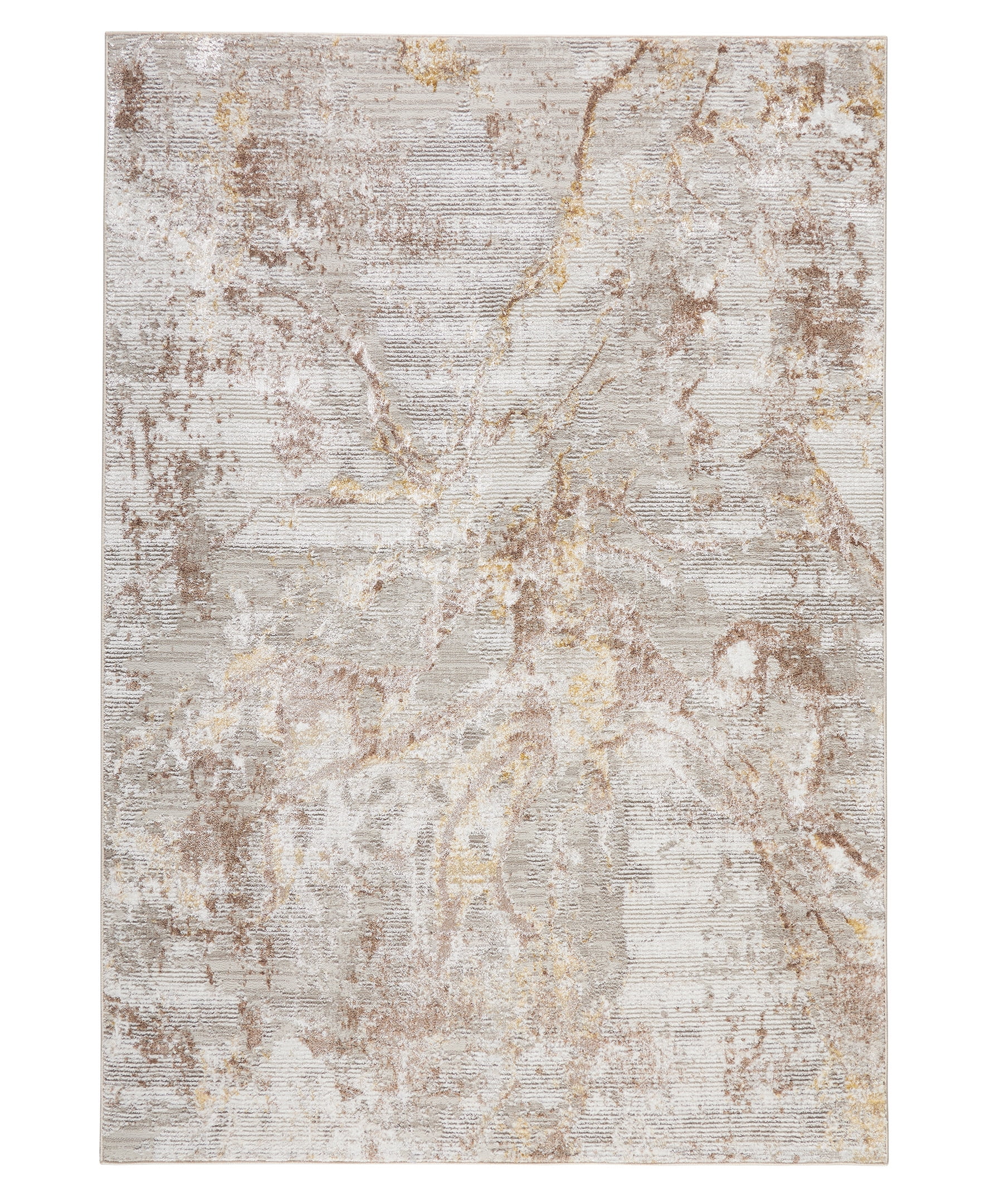 TOWN & COUNTRY LUXE Opaline Bold Marble Area Rug with Glam Metallic Ribbed Texture Pile, Taupe, 9'2"x12'5"