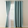 thumbnail image 1 of TOWN & COUNTRY LUXE Oslo Double Layer Indoor Curtains, Room Darkening and Sheer, Grommet Top, Energy Efficient, 2-Pack Set, 52"x84", Blue, 1 of 12