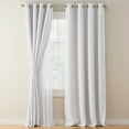 thumbnail image 1 of TOWN & COUNTRY LUXE Oslo Double Layer Indoor Curtains, Room Darkening and Sheer, Grommet Top, Energy Efficient, 2-Pack Set, 52"x84", White, 1 of 12