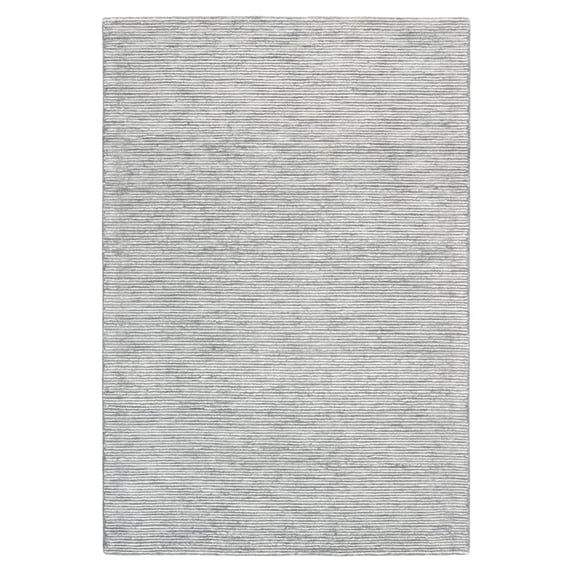 TOWN & COUNTRY LUXE Rita Ribbed Textured Hand Tufted 100% Wool Area Rug, Grey/Blue/Ivory, 9"x12"