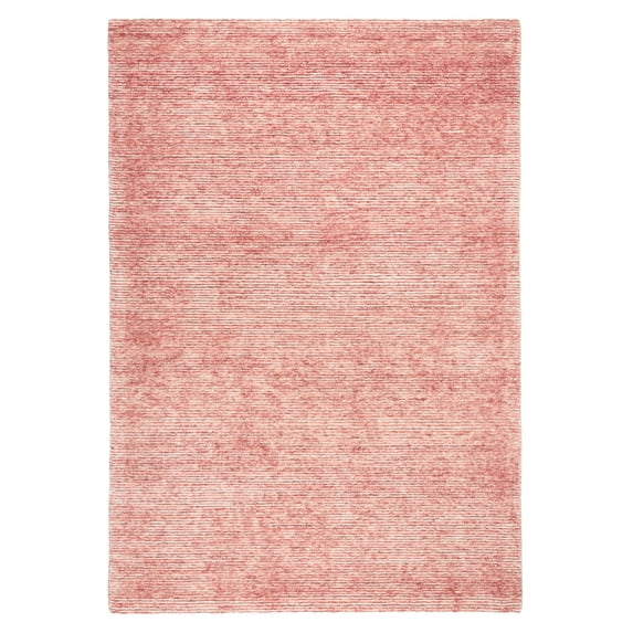 TOWN & COUNTRY LUXE Rita Ribbed Textured Hand Tufted 100% Wool Area Rug, Red/Ivory, 9"x12"