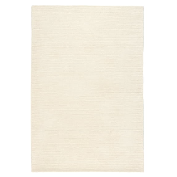 TOWN & COUNTRY LUXE Rita Ribbed Textured Hand Tufted 100% Wool Area Rug, Taupe/Ivory, 5'x7'