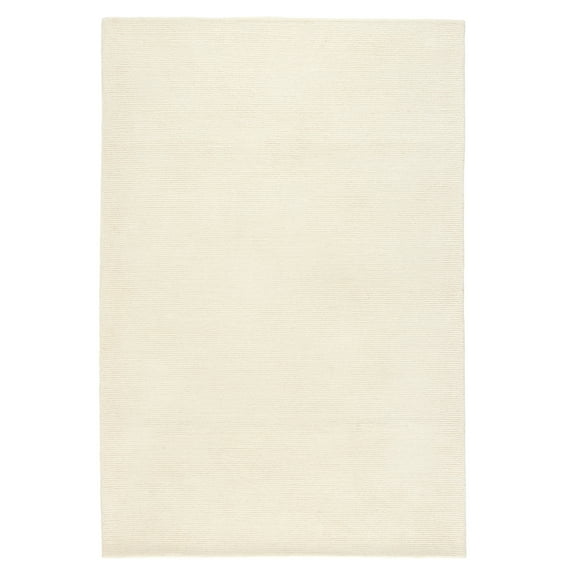 TOWN & COUNTRY LUXE Rita Ribbed Textured Hand Tufted 100% Wool Area Rug, Taupe/Ivory, 8"x10"