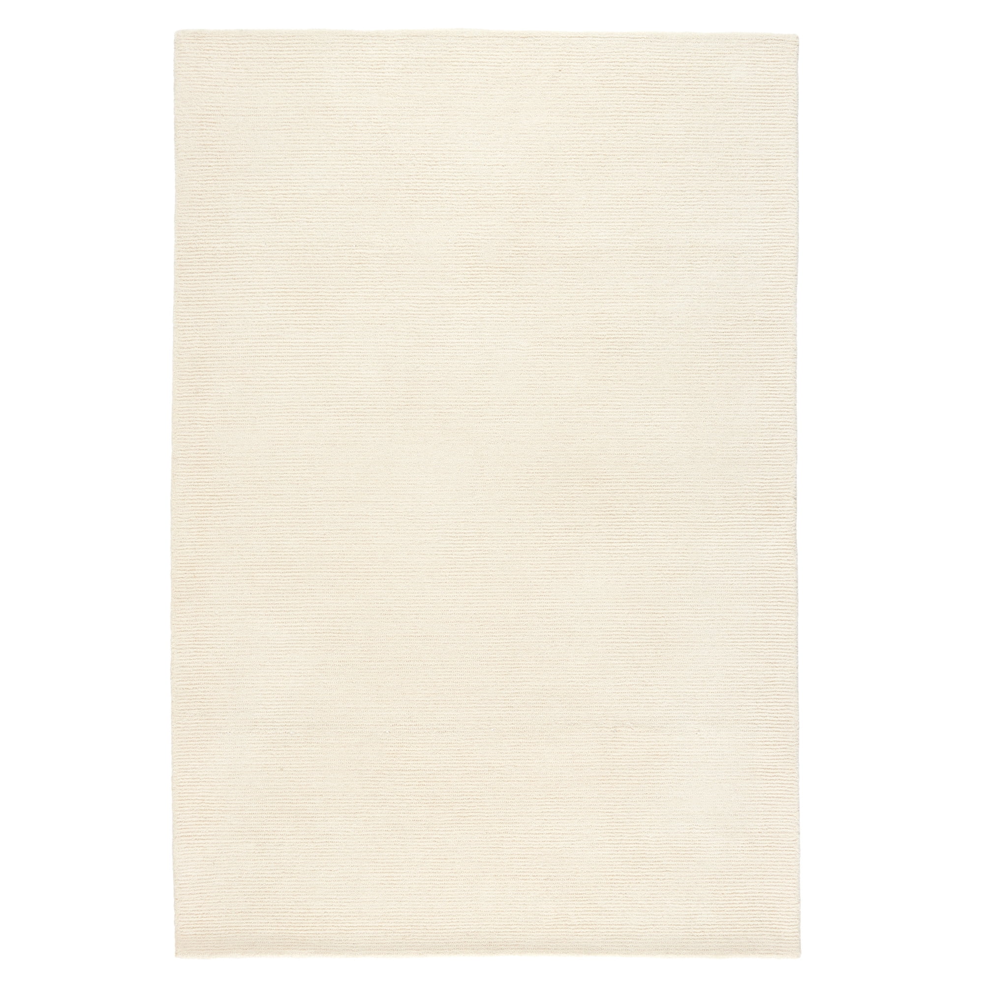 TOWN & COUNTRY LUXE Rita Ribbed Textured Hand Tufted 100% Wool Area Rug, Taupe/Ivory, 9"x12"