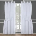 thumbnail image 1 of TOWN & COUNTRY LUXE Talia Double Layer Indoor Curtains, Sheer and Room Darkening Blackout, Grommet Top, Energy Efficient, 2-Pack Set, 52"x96", Winter White, 1 of 6