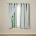 thumbnail image 1 of TOWN & COUNTRY LUXE Talia Double Layer Indoor Curtains, Sheer and Room Darkening Blackout, Grommet Top, Energy Efficient, 2-Pack Set, 52"x63", Aqua, 1 of 6