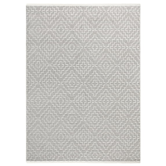TOWN & COUNTRY LUXE Tretta Modern Geo Area Rug with Plush High-Low Texture, Grey, 6'6"x9'6"