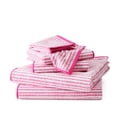 thumbnail image 1 of TOWN & COUNTRY PLAY 6-Piece Striped Reversible Terry Brights Set, 2-Bath Towels, 2-Hand Towels, 2-Washcloths, 100% BCI Cotton, Plush & Absorbent 550GSM, Flamingo Pink, 1 of 7