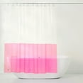 thumbnail image 1 of TOWN & COUNTRY PLAY Ciara Mod Colorblock Clear 100% PEVA Shower Curtain Liner with Anti-Rust Grommets, Waterproof, Mold & Mildew Resistant, Clear/Pink, 70"x72", 1 of 5
