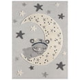thumbnail image 1 of TOWN & COUNTRY PLAY Good Night Moon & Stars Kids Area Rug, Soft & Plush, Calming, Bedroom Rug, Nursery Decor, Playroom & Classroom Rugs, Grey, 7'10"x10’2”, 1 of 4