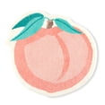 thumbnail image 1 of TOWN & COUNTRY PLAY Peachy Clean Peach Fruit Shaped Bath Mat, Absorbent Tufted Floor Mat, Non-Slip Backing, Machine Washable, Peach/Green, 30.3"x29.5", 1 of 10