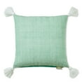 thumbnail image 1 of TOWN & COUNTRY TERRA Alara Ribbed Texture Handcrafted Indoor Outdoor Decorative Pillow, 100% Recycled Materials, UV Fade Resistant, Water Repellent, Green/Ivory, 20"x20", 1 of 9