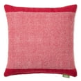 thumbnail image 1 of TOWN & COUNTRY TERRA Alara Solid Border Handcrafted Indoor Outdoor Decorative Pillow, 100% Recycled Materials, UV Fade Resistant, Water Repellent, Red/Ivory, 20"x20", 1 of 9