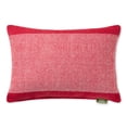 thumbnail image 1 of TOWN & COUNTRY TERRA Alara Solid Border Handcrafted Indoor Outdoor Decorative Pillow, 100% Recycled Materials, UV Fade Resistant, Water Repellent, Red/Ivory, 14"x20", 1 of 9