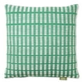 thumbnail image 1 of TOWN & COUNTRY TERRA Alara Textured Geo Stripe Handcrafted Indoor Outdoor Decorative Pillow, 100% Recycled Materials, UV Fade Resistant, Water Repellent, Green/Ivory, 20"x20", 1 of 9