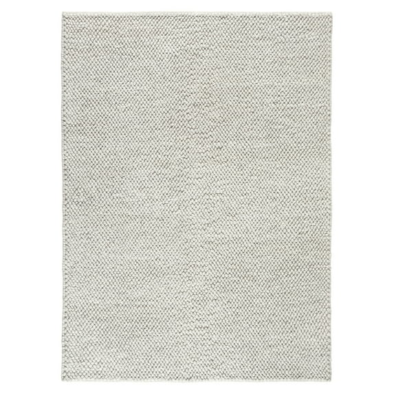 TOWN & COUNTRY TERRA Olea Bubble Texture Handcrafted 100% Wool Area Rug, Beige, 5'x7’