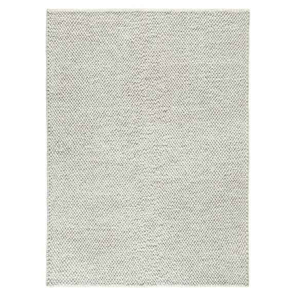 TOWN & COUNTRY TERRA Olea Bubble Texture Handcrafted 100% Wool Area Rug, Beige, 5'x7’