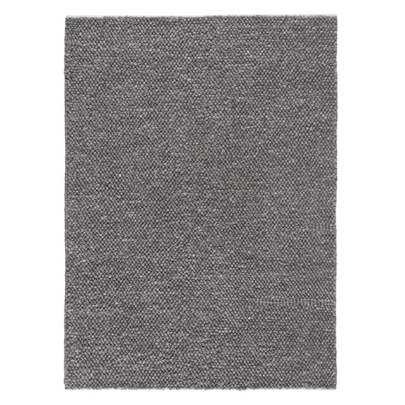 TOWN & COUNTRY TERRA Olea Bubble Texture Handcrafted 100% Wool Area Rug, Grey, 6'x9'