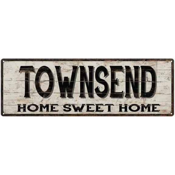 TOWNSEND Rustic Home Sweet Home Sign Gift 6x18 Metal Decor 206180084444