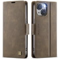 thumbnail image 1 of TOWOND iPhone 15 Case Magnetic Wallet Phone Case Protective Leather Case with Card Holder Function Shockproof Flip Case Brown, 1 of 8