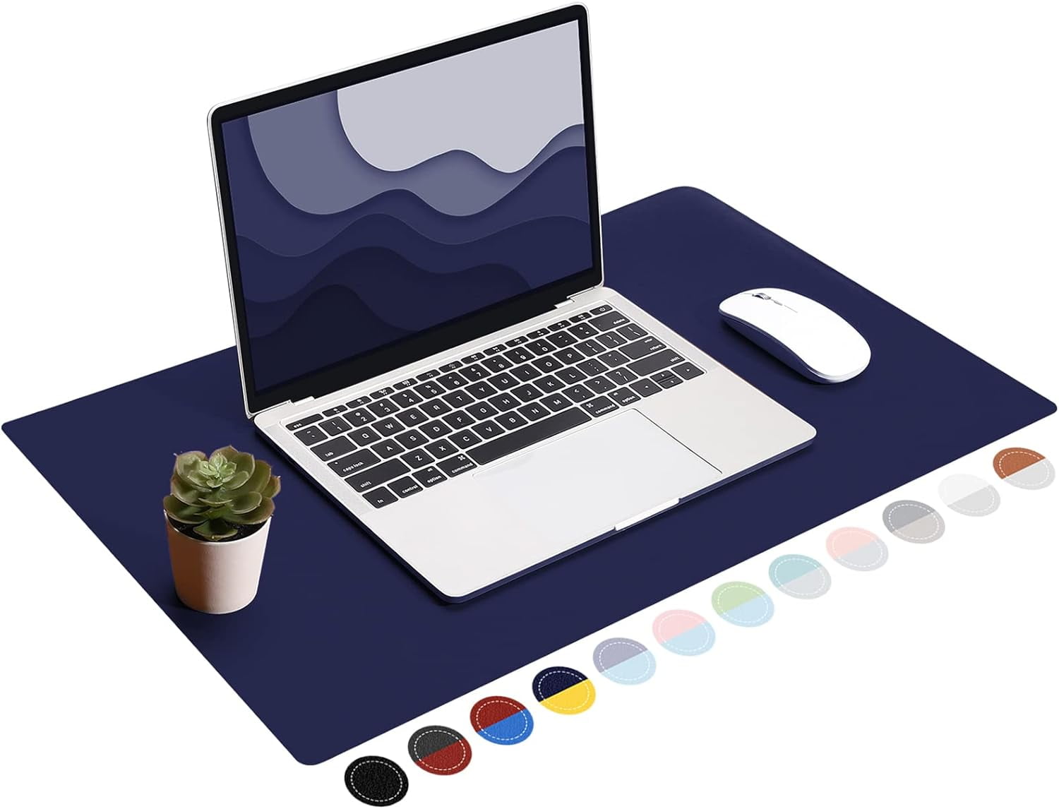 TOWWI Dual Sided Desk Pad, Large Desk Mat, Waterproof Desk Blotter