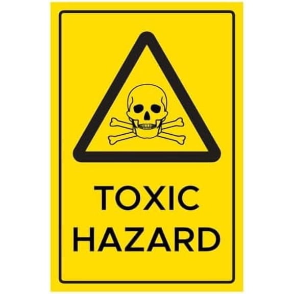 TOXIC HAZARD SIGN Hazard Signs Metal Tin Sign 8 x 12 inch