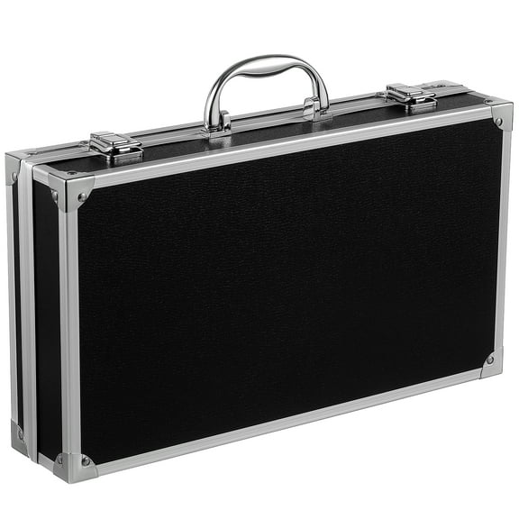 TOXMENT Black Aluminum Briefcase with Lock for Tattoo Equipment and Makeup Tools