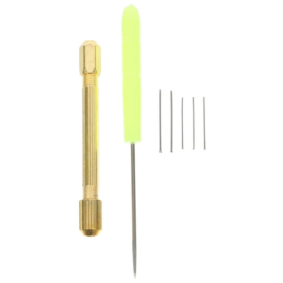 GOOHOCHY Steel Crochet Needles for Wig Implant with Copper Handle 7PCS Assorted Color for Dolls and DIY Projects