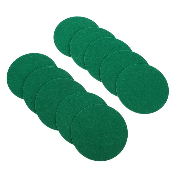 TOXMENT Green Felt Air Hockey Mallet Pads - 10pcs Replacement Supplies for Table Game
