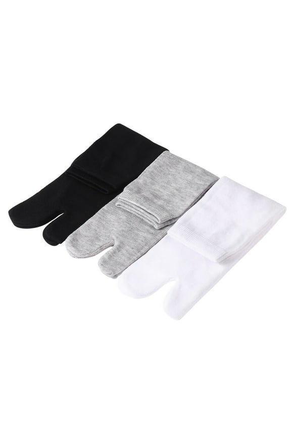 TOXMENT Tabi Socks Kawaii Cotton Toe Sock 3 Pairs Elastic Flop Socks