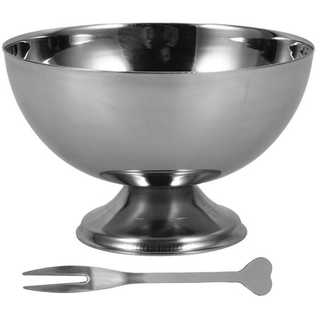 TOXMENT Tall Pedestal Serving Bowl Stainless Steel Footed Bowl for Home & Restaurant