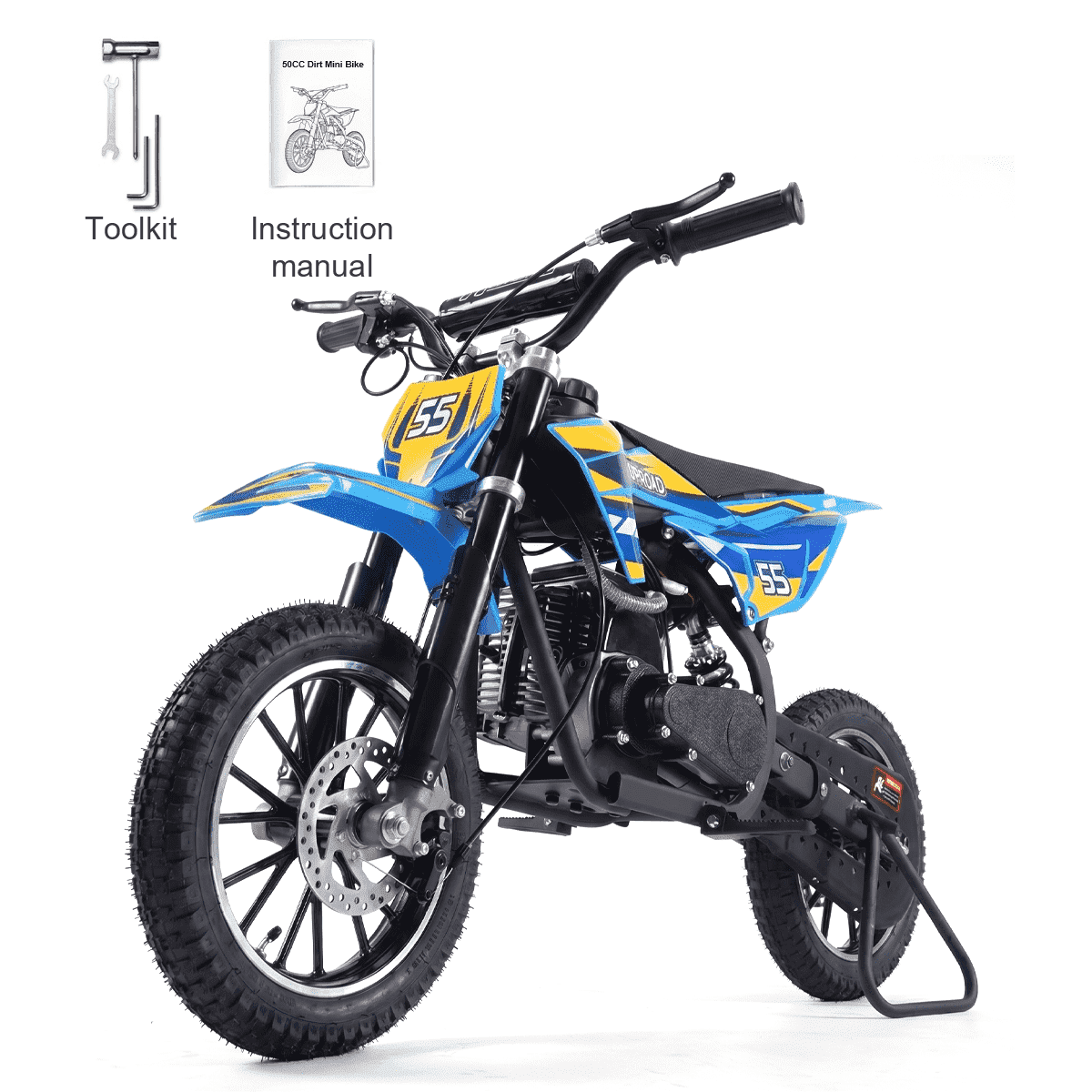 TOXOZERS 50CC Dirt Bike,Upgraded 2-Stroke Gas Powered Mini Bike