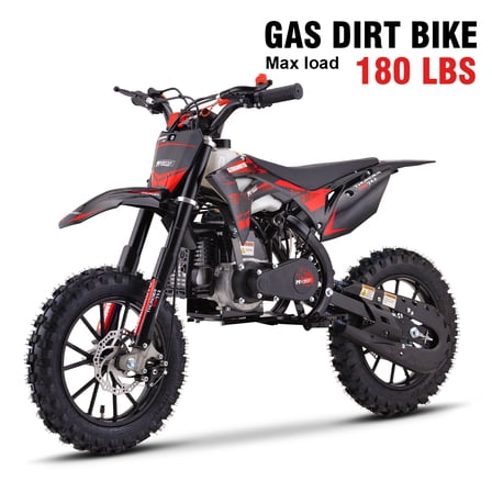 TOXOZERS 50cc Dirt Bike for Kids, Youth Off-Road Motorcycle for Ages 8 and Up, EPA Certified with 25 MPH Top Speed,Red