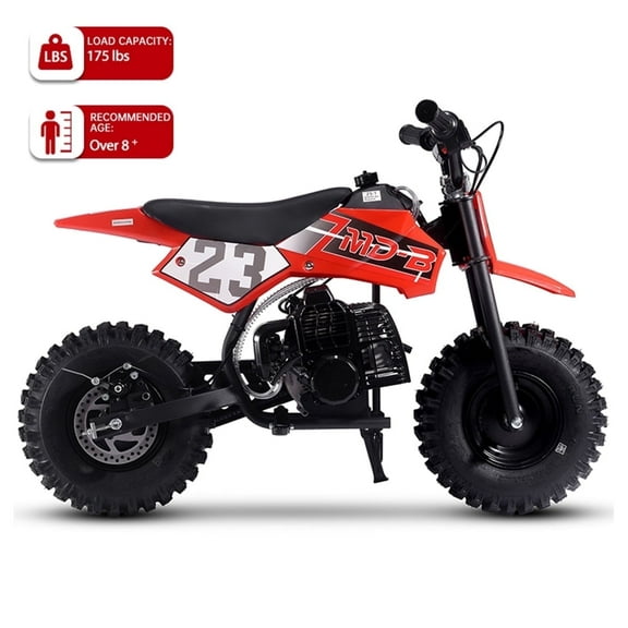 TOXOZERS Gas Dirt Bike, Mini Bike with 13 Inch Knobby Tires,25mph,Supports up to 175 lbs,Red
