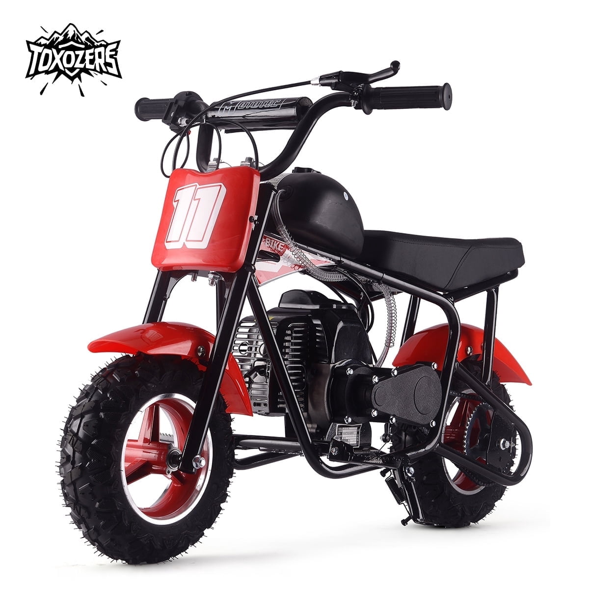 TOXOZERS Mini Bike,50cc Dirt Bike with Plush Seat,2-Stroke Mini Motor-cycle for Ages 8+,20mph Max Speed,180 lbs Weight Limit