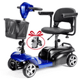 thumbnail image 1 of ​TOXOZERS Mobility Scooter for Seniors and Disabled Individuals Featuring Bright Headlights, USB Port, Basket, and Long-Range Battery in blue, 1 of 13