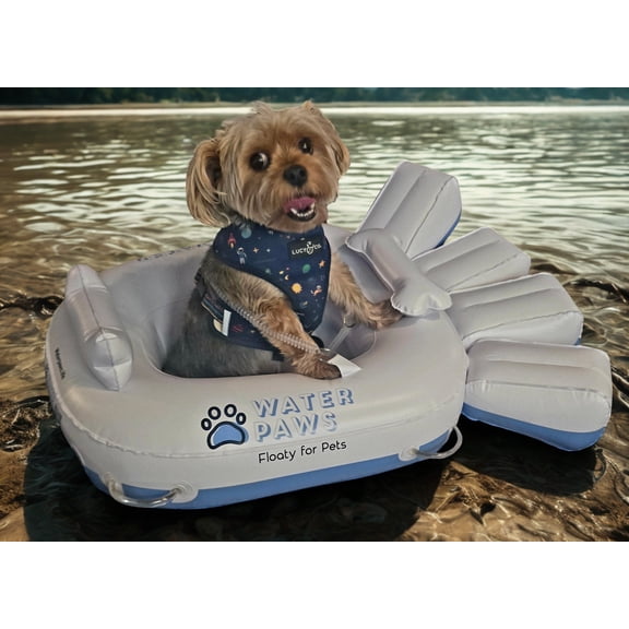 Water Paws Floaty Inflatable Dog Float - Teacup Breed Size  WHITE