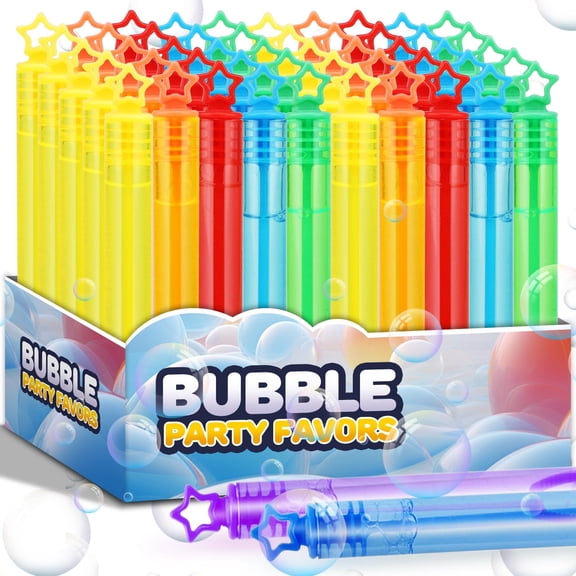 TOY Life 32 Mini Bubble Party Favors for Kids 4-8 Kids Party Favors for Kids Goodie Bags Stuffer Bulk Bubbles Wand Wedding Fiesta Birthday Bulk Halloween Party Favors Bulk Toys for Kids Prizes