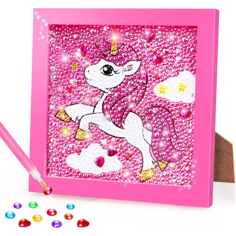 Diamond Painting for Kids with Wooden Frame, Arts and Crafts for