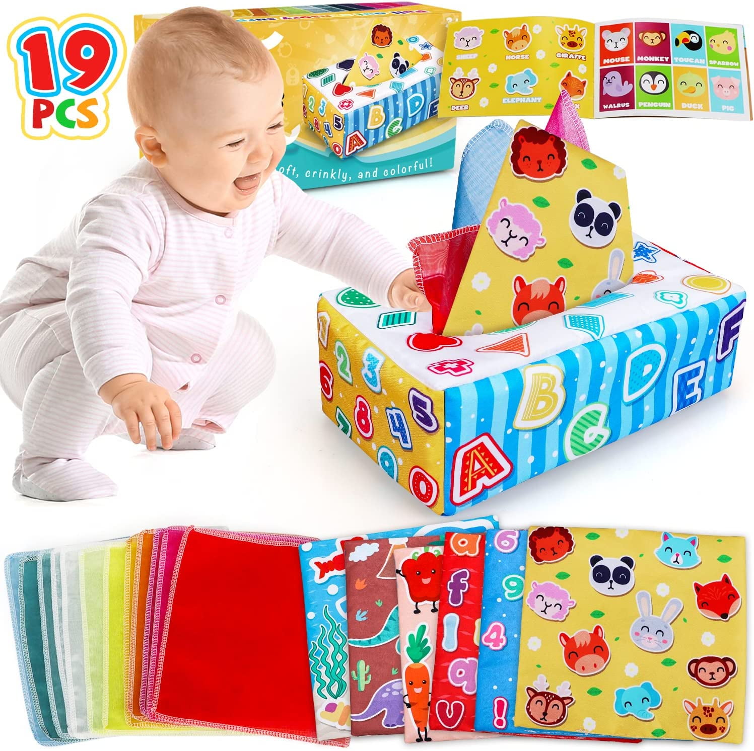 TOY Life Baby Toys 6 to 12 Months Montessori Toys for Babies 6-12 Months  Baby Tissue Box Toy Baby Toy Sensory Boxes for Toddlers Montessori Infant