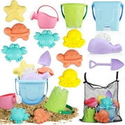 TOY Life Beach Toys for Toddlers Kids, Sand Toys for Kids Toddler, Sandbox Toy for Toddler Incl Beach Bucket and Shovel Set, Animal Mold, Travel Beach Toy for Toddler 3-4-6-8-10 with Castle Bucket