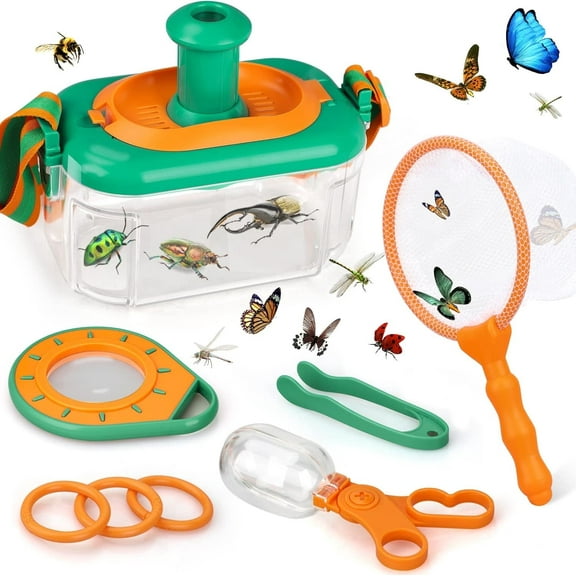 TOY Life Bug Catcher Kit for Kids - Bug Catching Kit with Butterfly Net, Critter Keeper, Magnifying Glass, Insect Catcher - Butterfly Kit - Bug Toys Kids Explorer Kit - Bug Kit for Kids 3 4 5 6 7 8