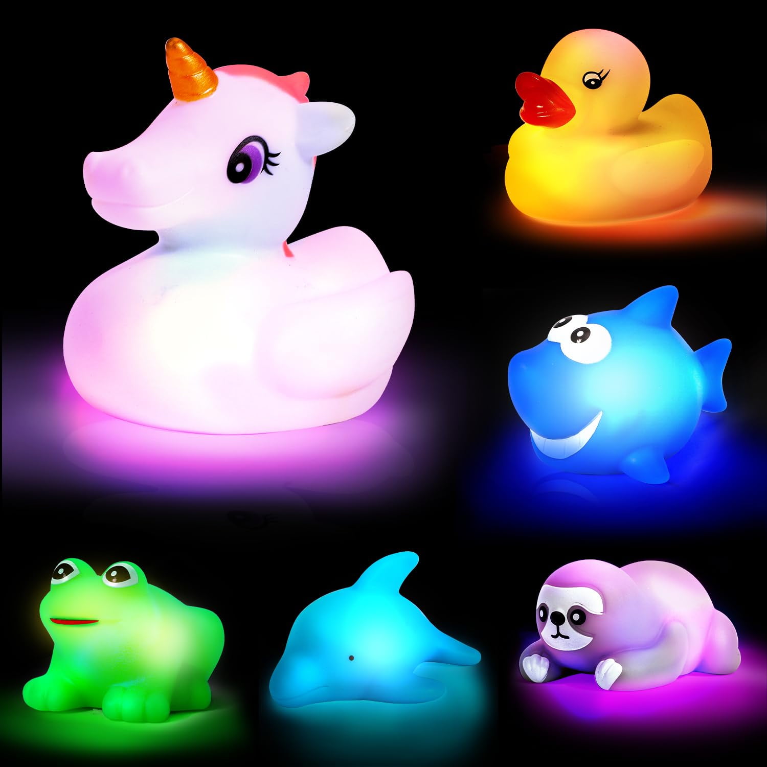 TOY Life Light Up Unicorn Bath Toys for Kids 38, WaterActivated Bathtub Toy