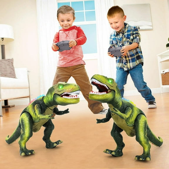 TOY Life Remote Control Dinosaur Toys for Kids 3 4 5 6 7+ Light up & Realistic Roaring Sound