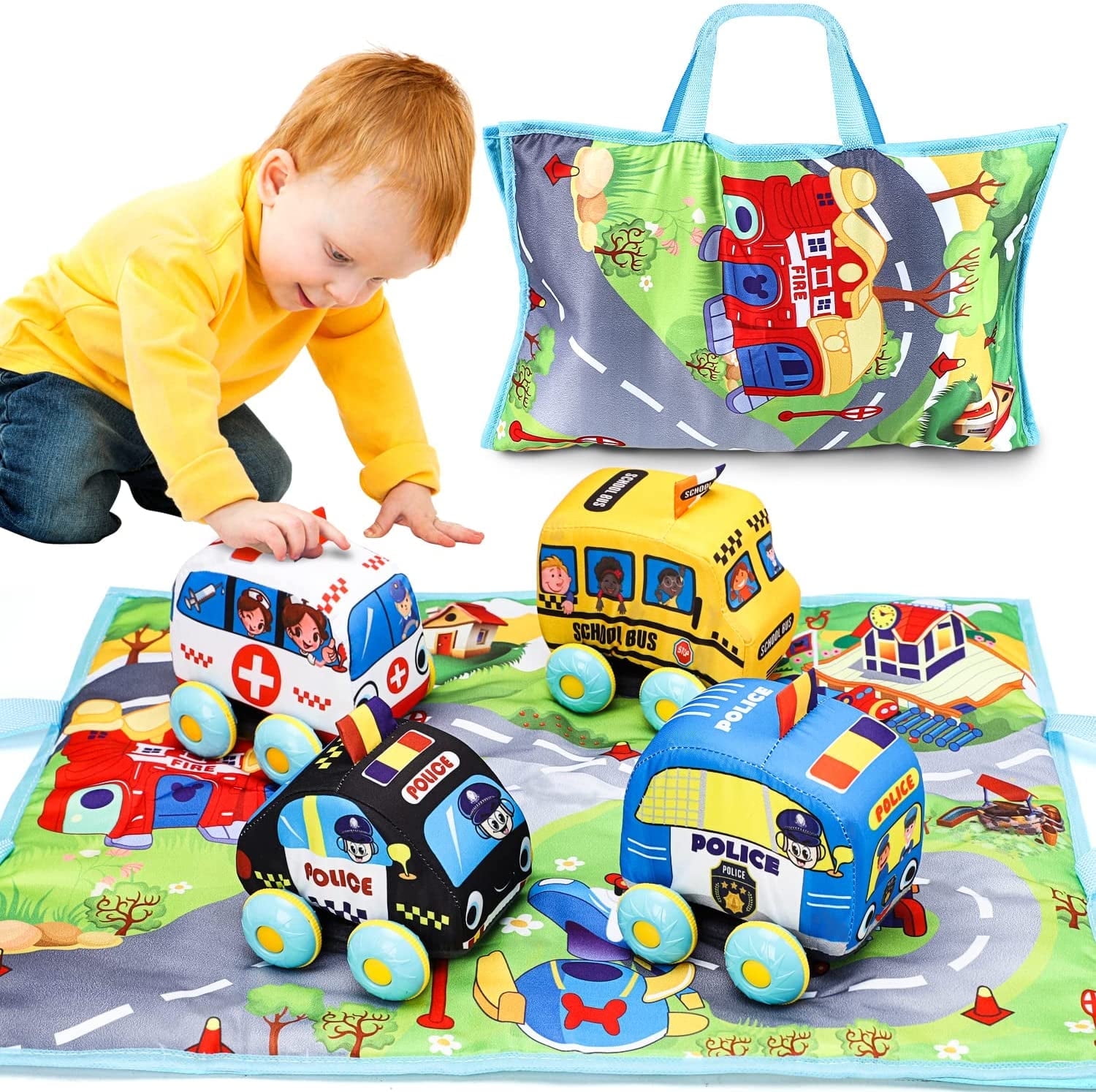 TOY Life Soft Pull Back Cars for Kids Ages 13 Toy Cars for Toddlers