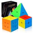 thumbnail image 1 of TOY Life Speed Cube Set 3 Pack Magic Cube - Includes Speed Cubes 3x3, 2x2 Speed Cube, Pyramid Cube - Smoothly Puzzle Cube Collection for Kids Teens & Adults (Stickerless), 1 of 6